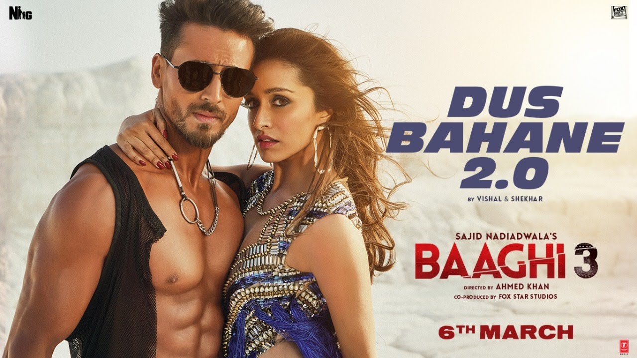 DUS BAHANE 2.0 LYRICS - BAAGHI 3 - VISHAL & SHEKHAR